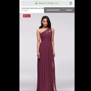 Long Wine color Bridesmaid dress size 6